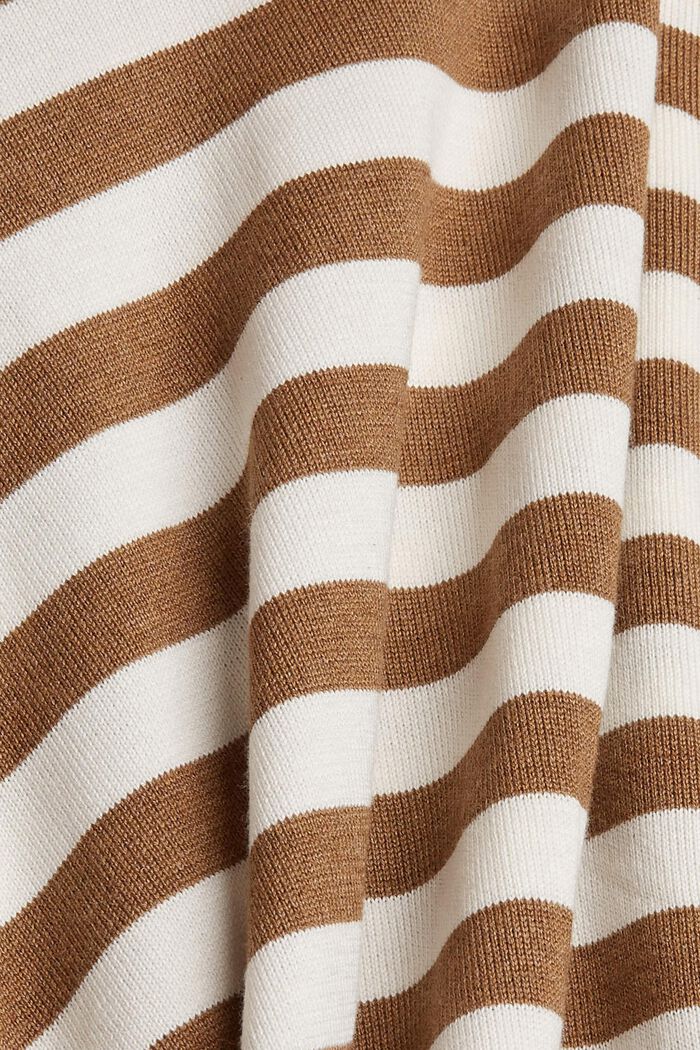Jersey de rayas en mezcla de algodón ecológico, BARK, detail image number 4