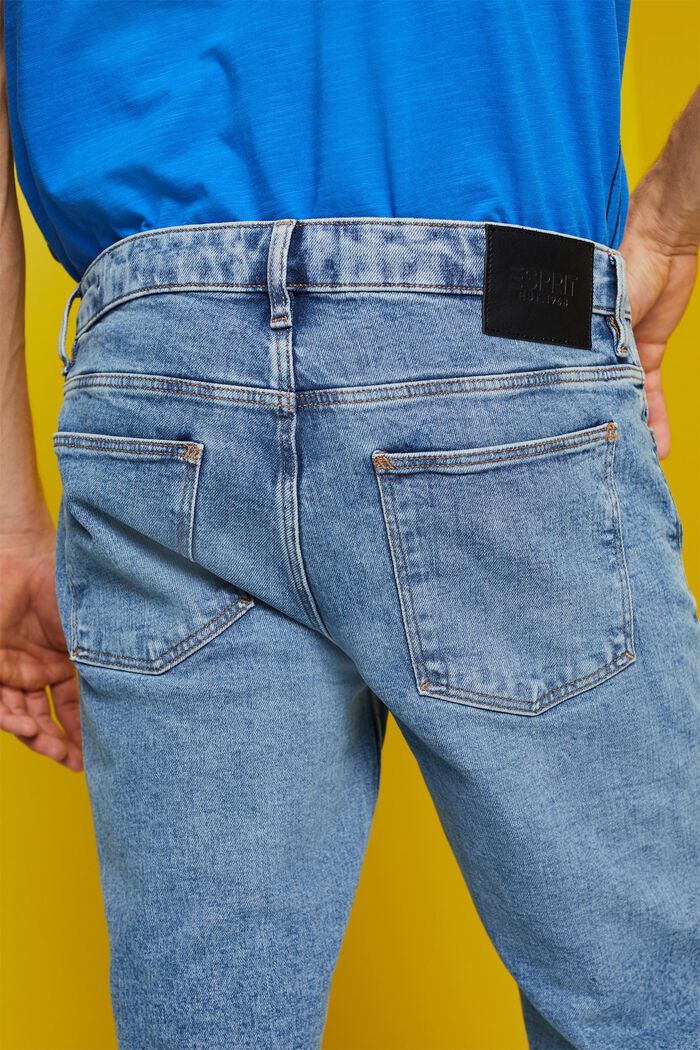Jeans slim fit de algodón elástico, BLUE MEDIUM WASHED, detail image number 2