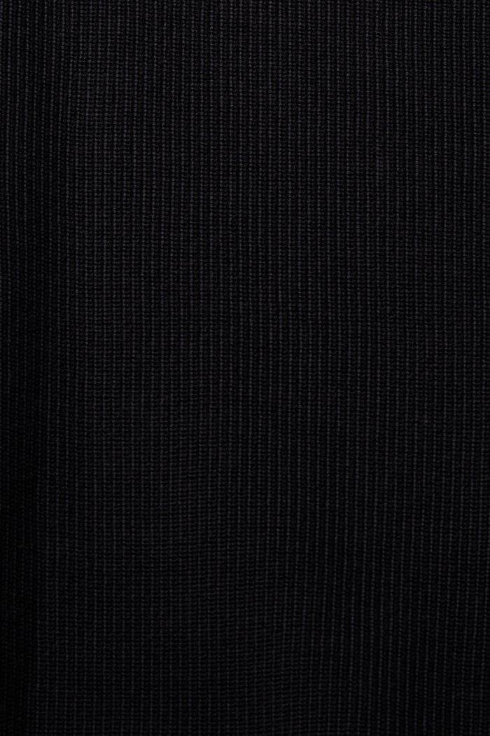 Jersey de cuello alto acanalado, BLACK, detail image number 4