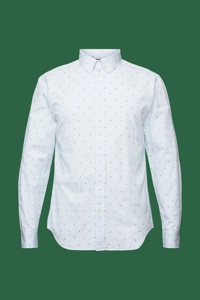 Camiseta de corte ajustado en algodón bordado, PASTEL BLUE, detail image number 7