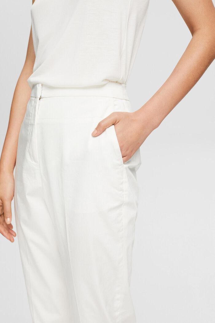 Pantalón chino de algodón, WHITE, detail image number 3