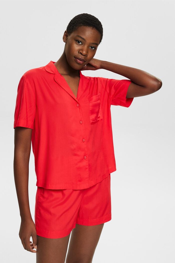 Pijama corto, RED, detail image number 0