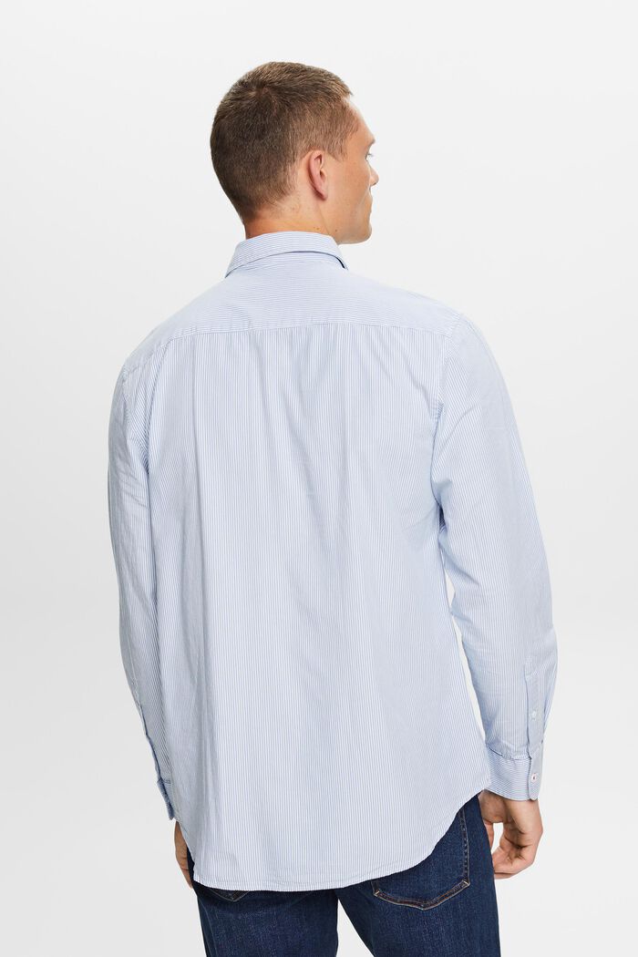Camisa a rayas en popelina de algodón, LIGHT BLUE, detail image number 3