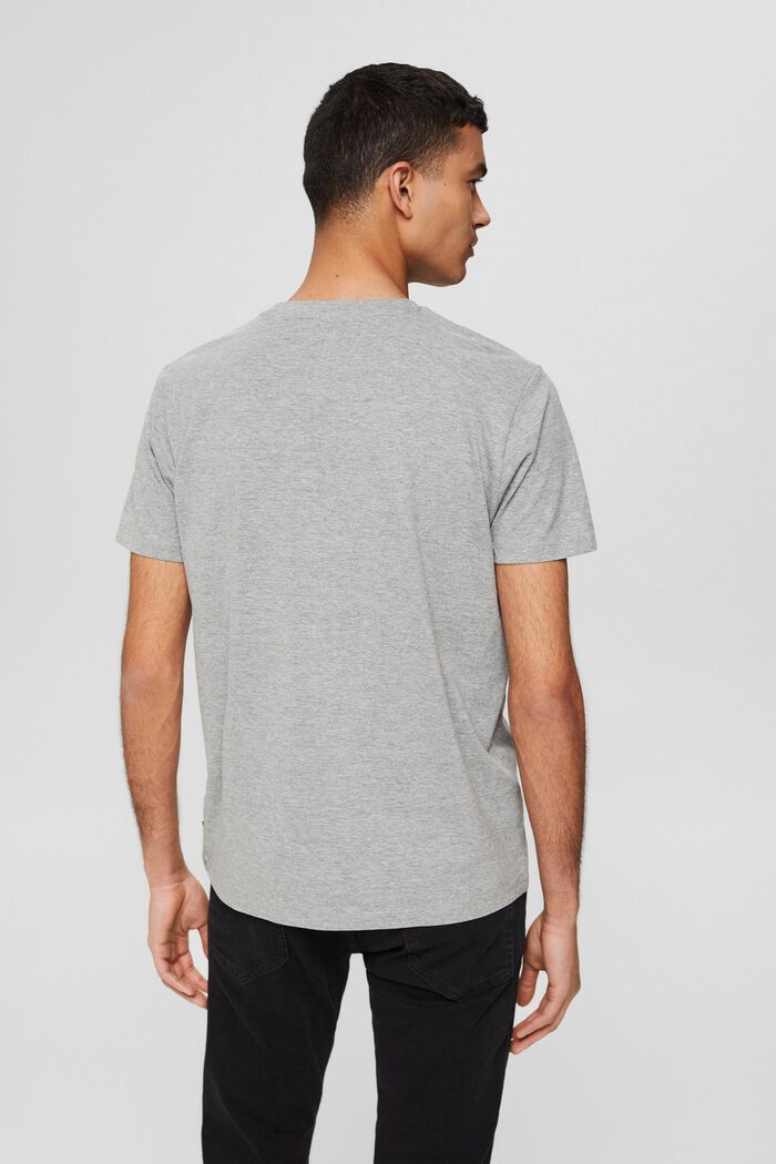 Camiseta de punto en mezcla de algodón ecológico, MEDIUM GREY, detail image number 3