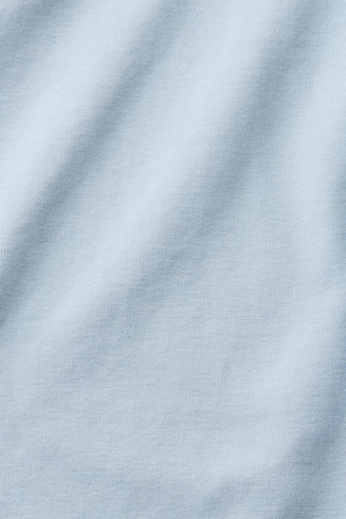 Camiseta de algodón ecológico con logotipo bordado, PASTEL BLUE, detail image number 6