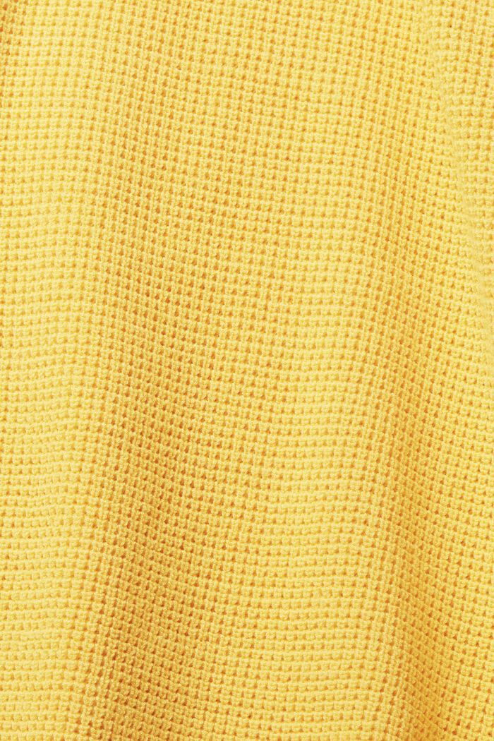 Jersey de punto holgado y cuello en pico, YELLOW, detail image number 1
