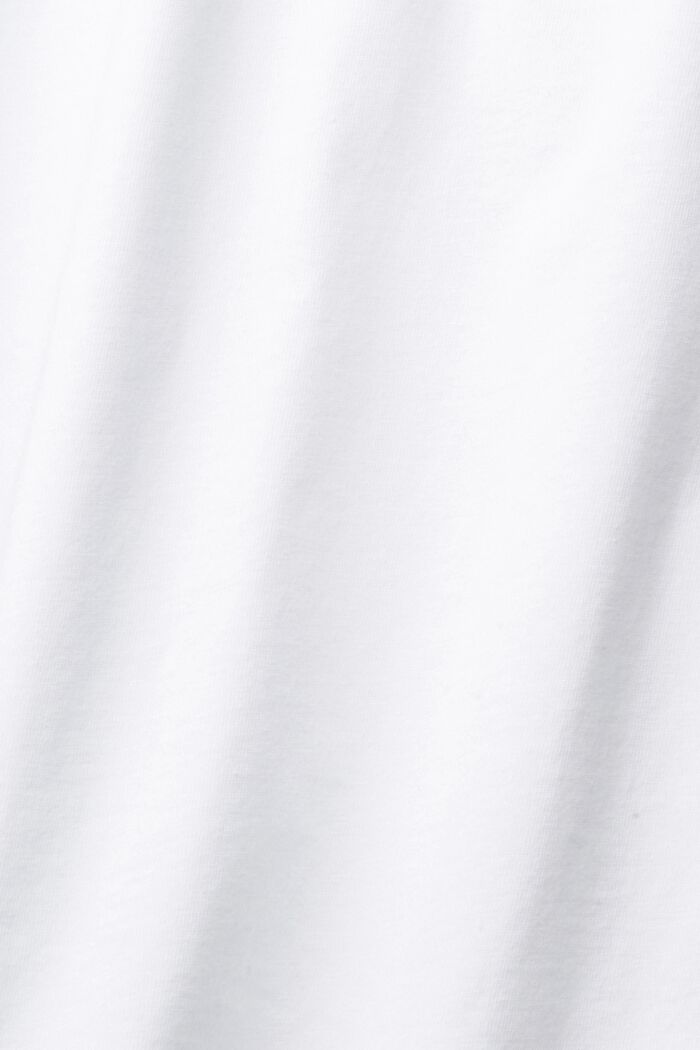 Camiseta con hombros fruncidos, WHITE, detail image number 4