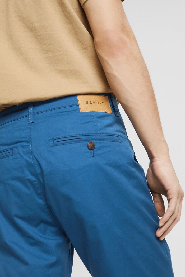 Pantalón corto en mezcla de algodón, BLUE, detail image number 5
