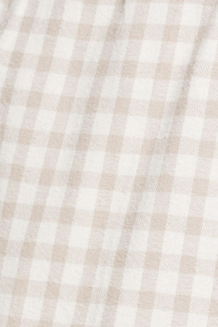 Pantalón de pijama de franela con diseño a cuadros, SAND, detail image number 4