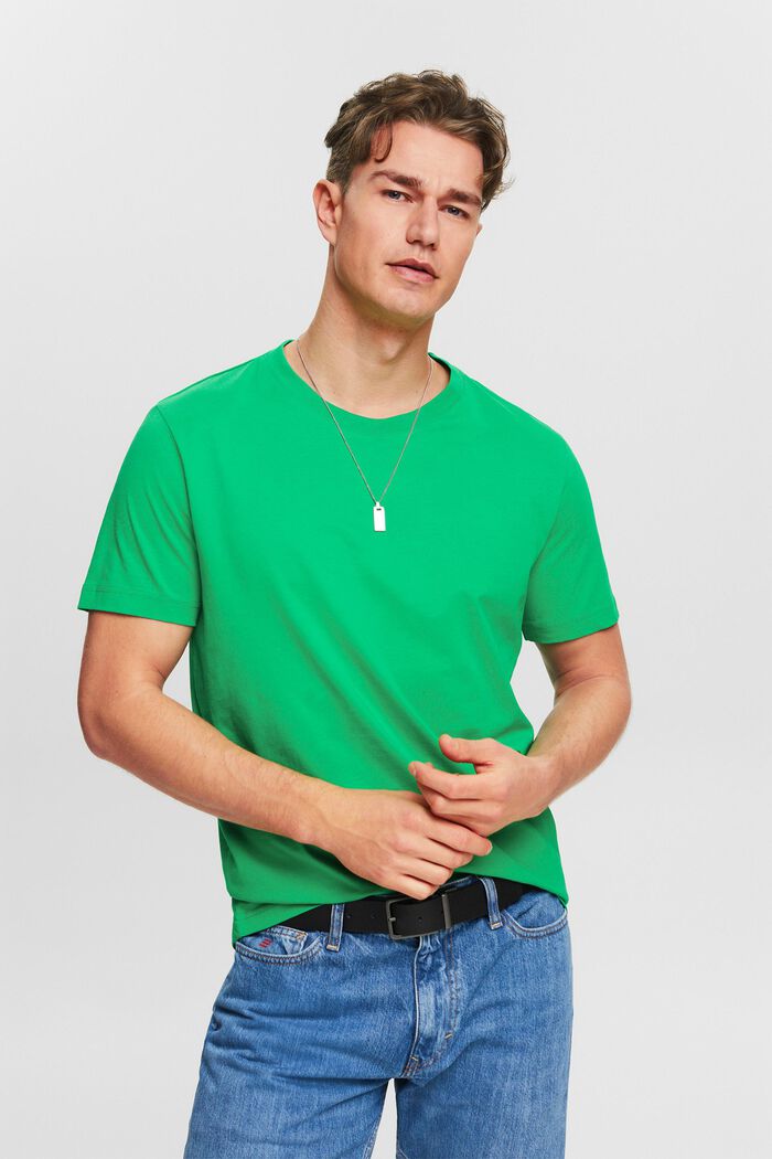 Camiseta de jersey con cuello redondo, NEW GREEN, detail image number 4