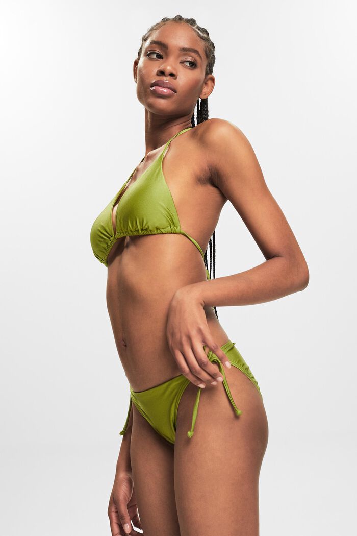 Top de bikini triangular con relleno, LEAF GREEN, detail image number 4