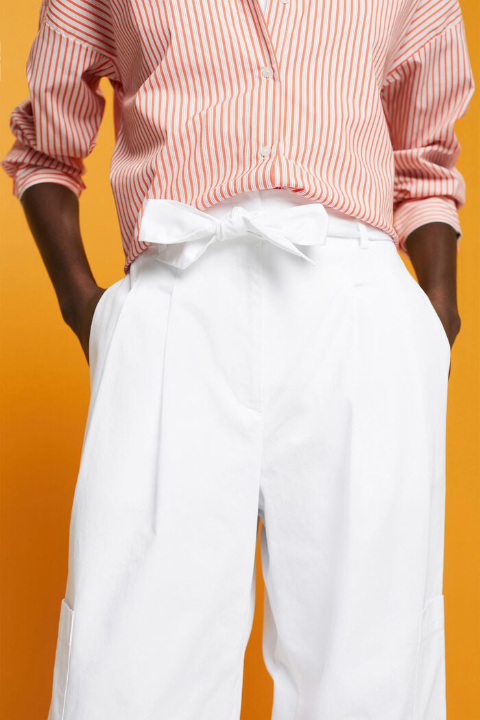 Pantalones cargo de pernera amplia, WHITE, detail image number 2