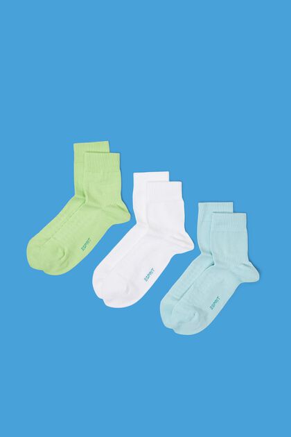 Pack de 3 calcetines de algodón ecológico acanalado