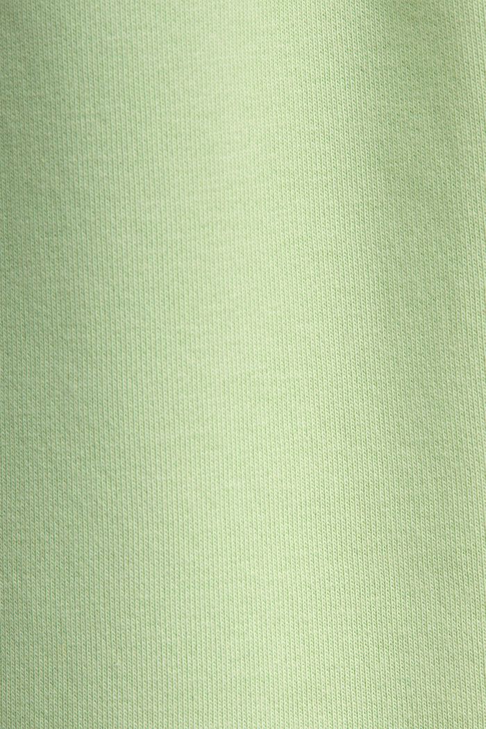 Pantalones de felpa de algodón con logotipo, LIGHT GREEN, detail image number 4