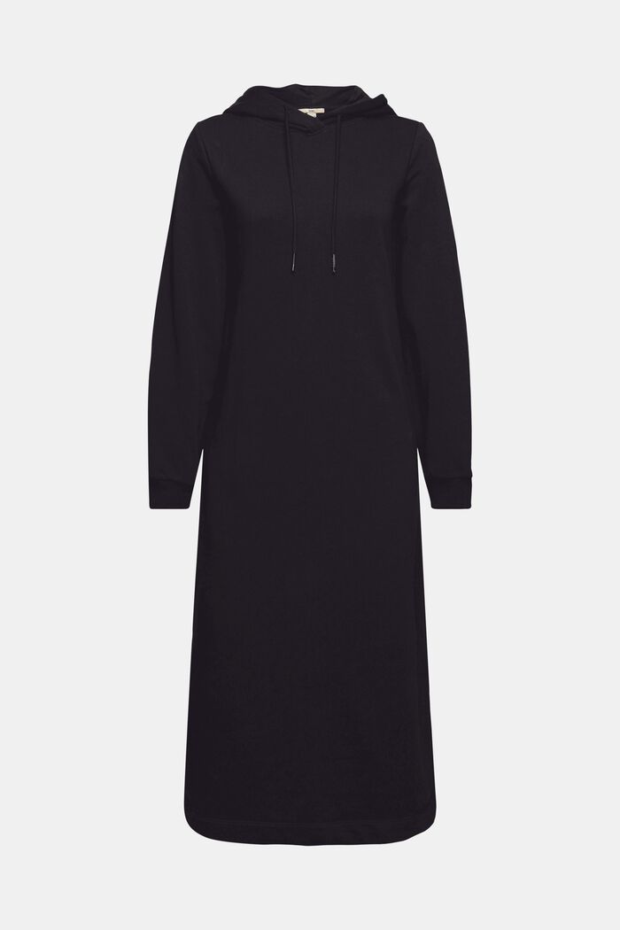 Reciclado: vestido de felpa con capucha, BLACK, detail image number 6