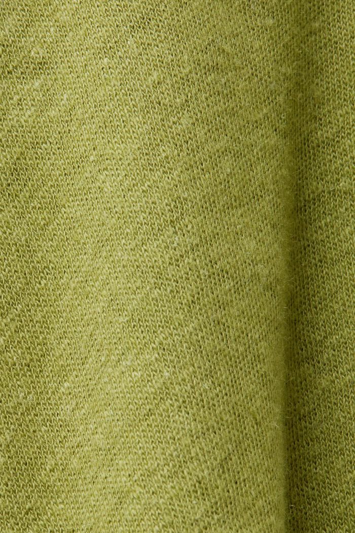 Camiseta en mezcla de lino y algodón, PISTACHIO GREEN, detail image number 5