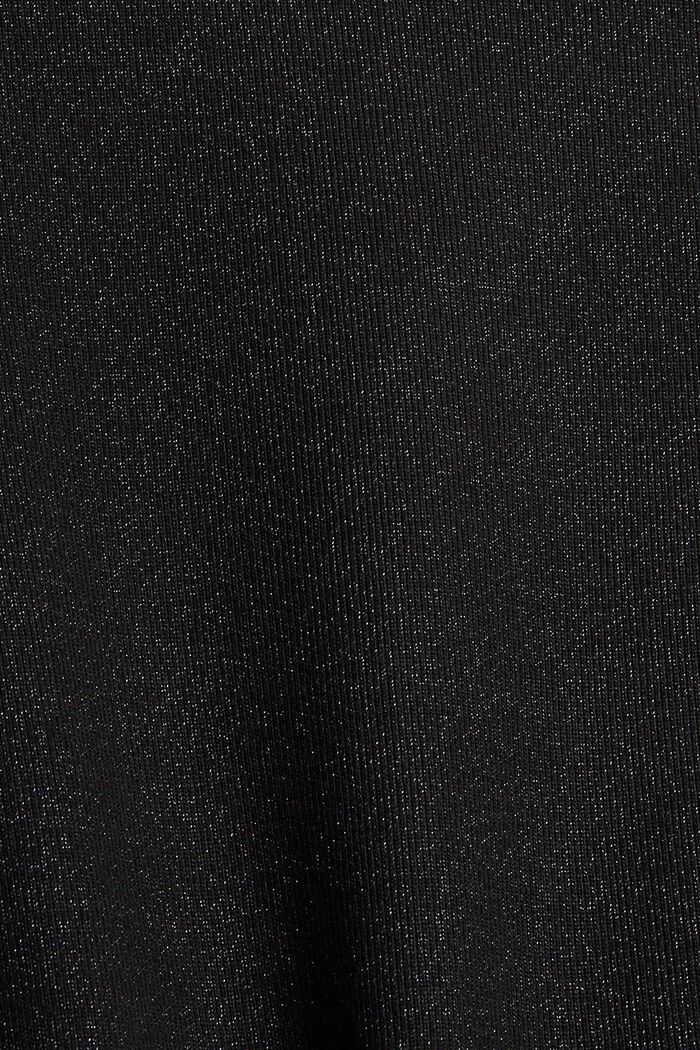 Reciclado: camiseta de manga larga con purpurina, BLACK, detail image number 4
