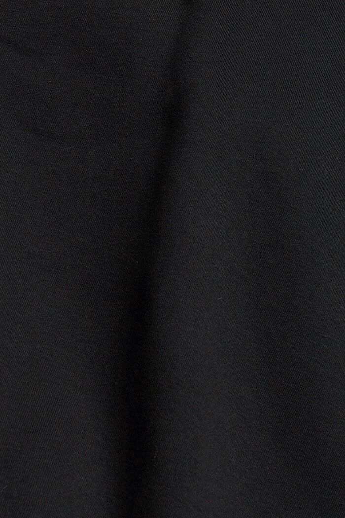 Sudadera con capucha bicolor con detalle de cremalleras, BLACK, detail image number 4