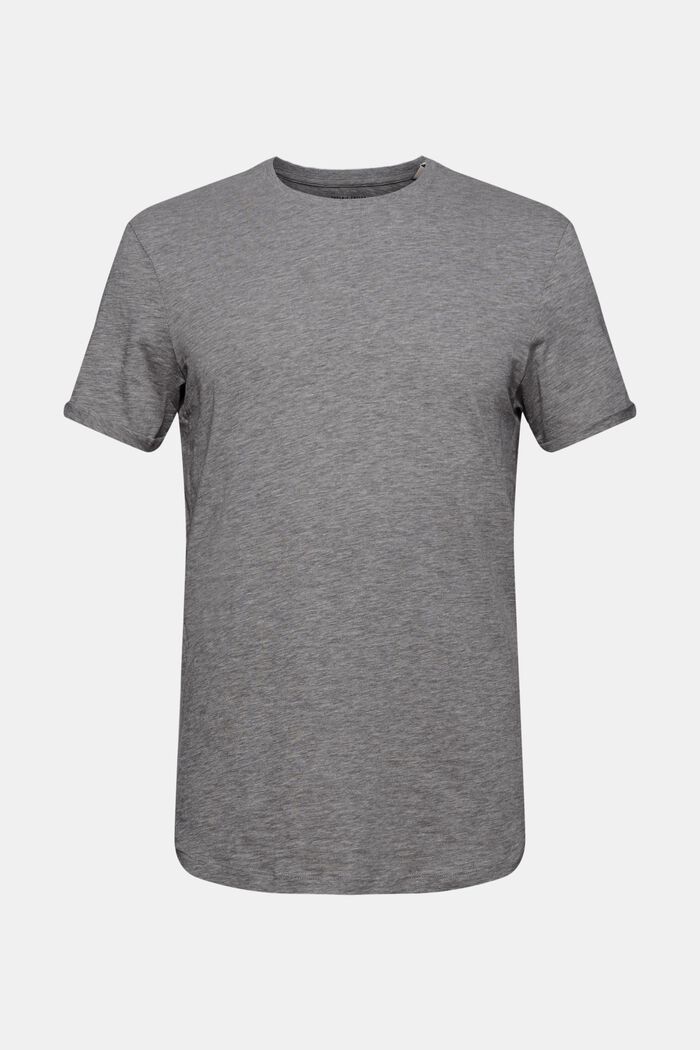 Camiseta de jersey en algodón ecológico con viscosa LENZING™ ECOVERO™, MEDIUM GREY, detail image number 0