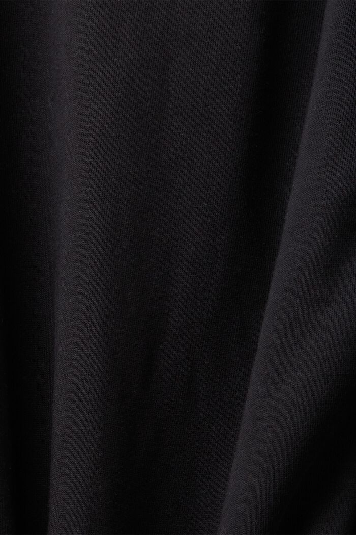 Sudadera con capucha y cremallera continua, BLACK, detail image number 5