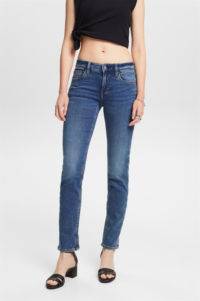 Jeans slim fit elásticos, BLUE MEDIUM WASHED, detail image number 0