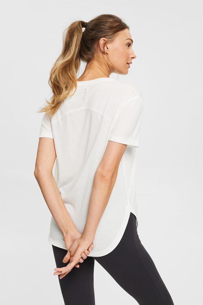 Camiseta deportiva con estampado, LENZING™ ECOVERO™, OFF WHITE, detail image number 3