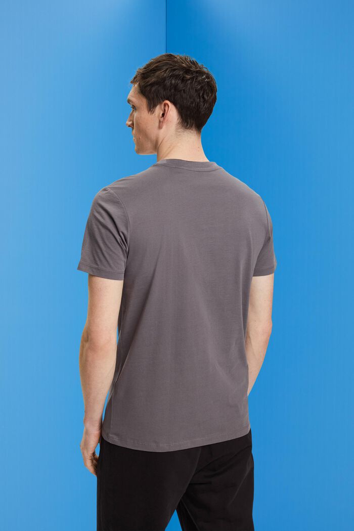 Camiseta de jersey con cuello redondo, DARK GREY, detail image number 4