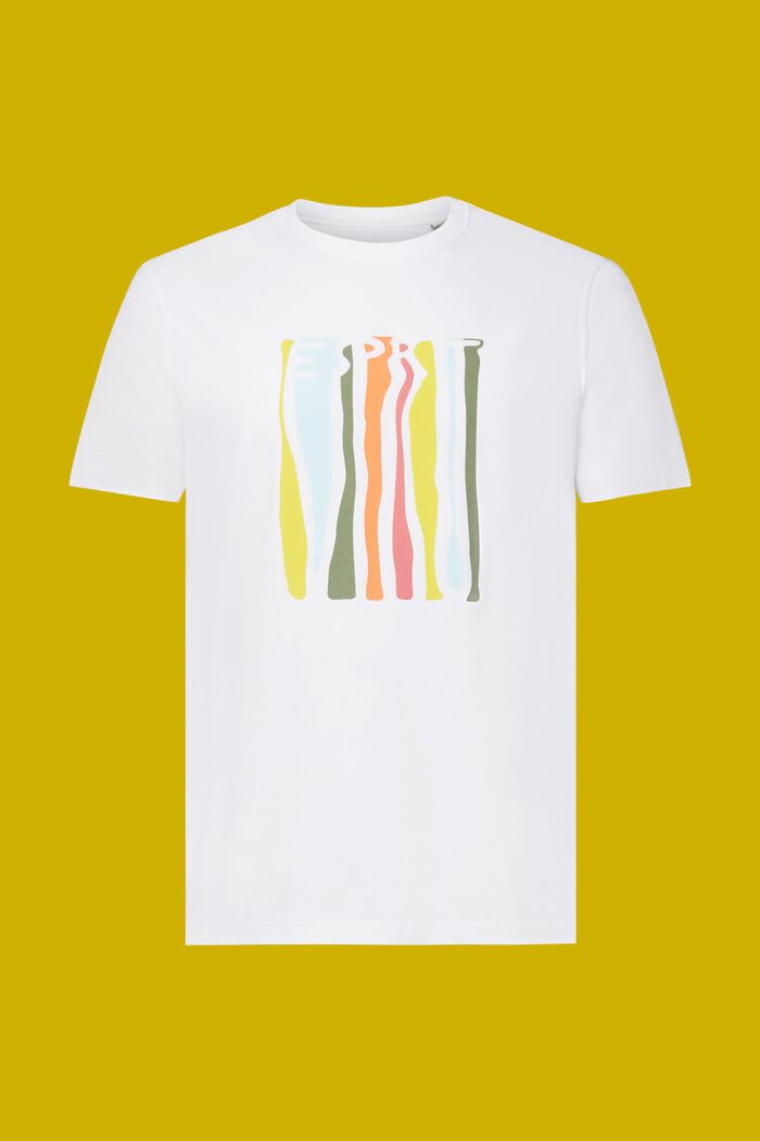 Camiseta de punto estampada, 100% algodón, WHITE, detail image number 6