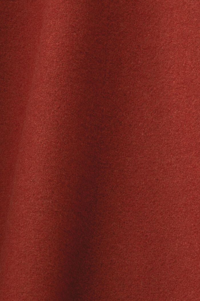Reciclado: abrigo en mezcla de lana, RUST BROWN, detail image number 4
