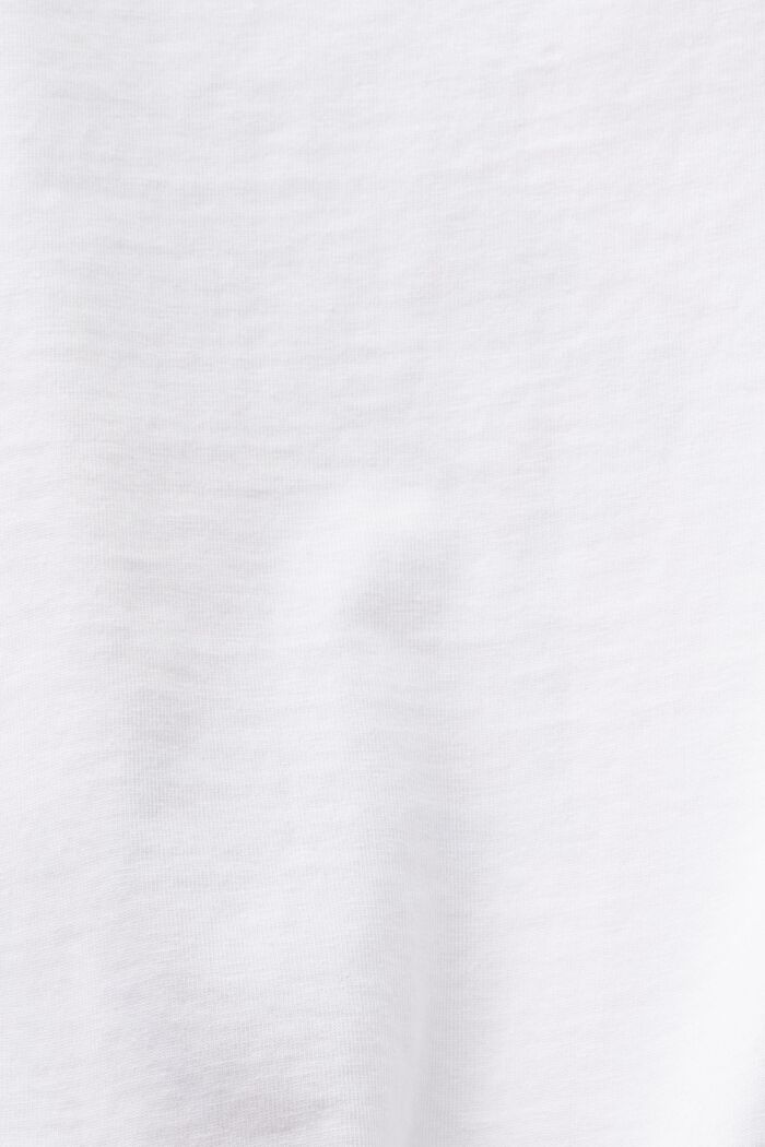 Camiseta de punto con estampado por delante, WHITE, detail image number 4