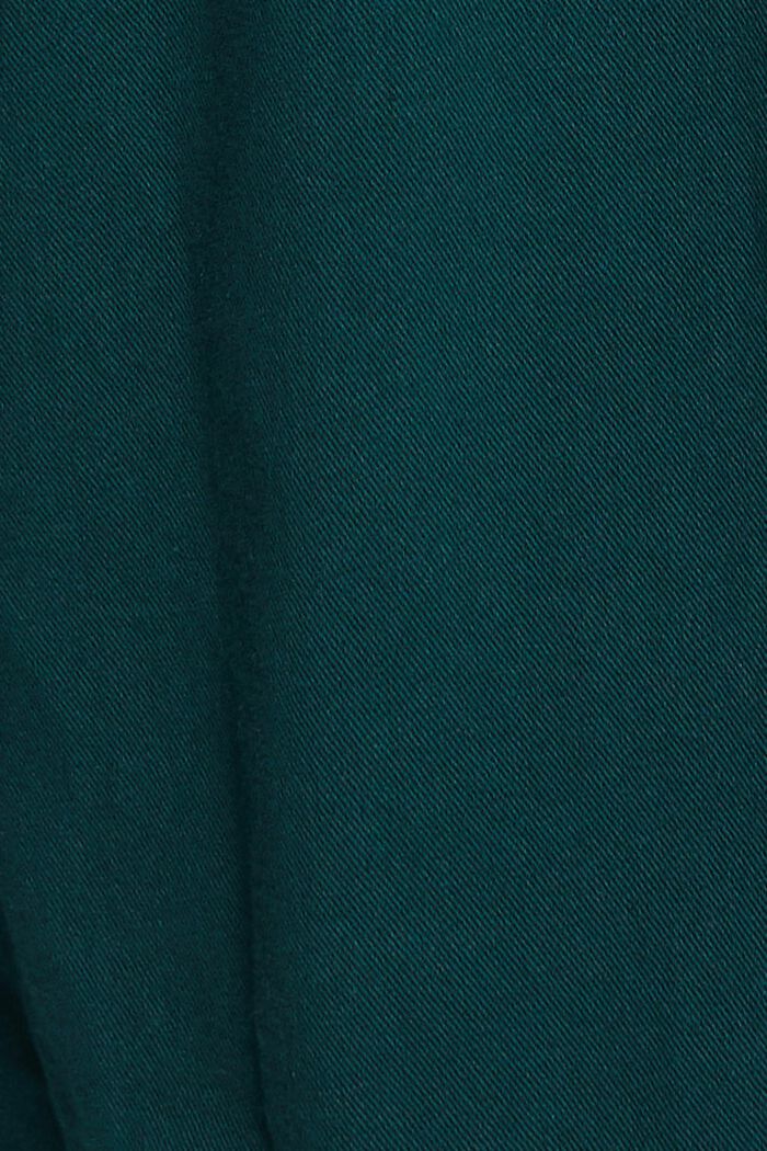 Camisa de sarga firme, DARK TEAL GREEN, detail image number 5