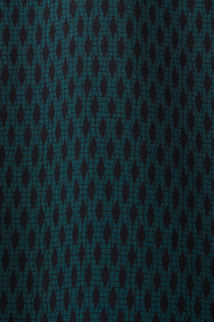 Vestido camisero de seda, EMERALD GREEN, detail image number 5