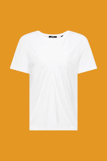 Camiseta con corazón decorado, WHITE, overview