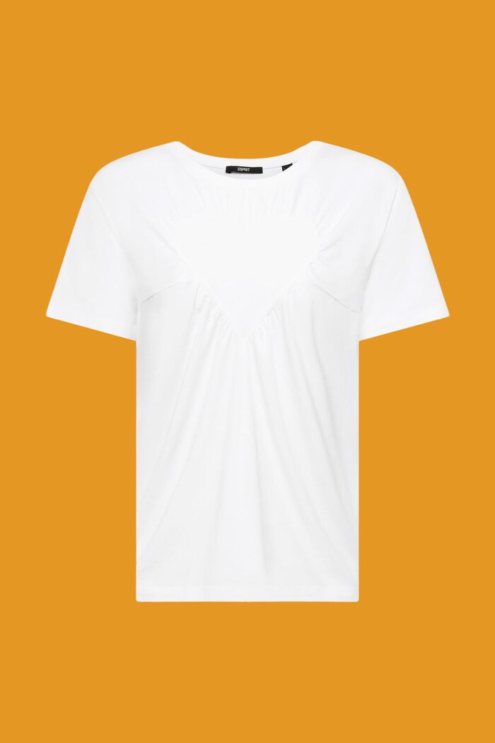 Camiseta con corazón decorado, WHITE, detail image number 5