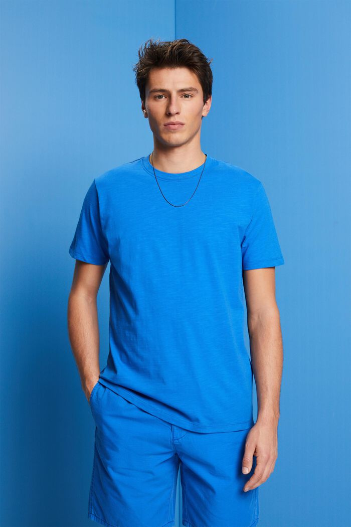 Camiseta de punto de algodón, BRIGHT BLUE, detail image number 0