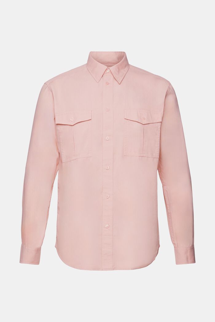 Camisa estilo militar de algodón, OLD PINK, detail image number 6