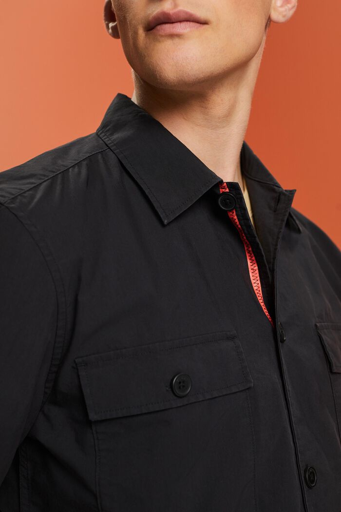 Camisa de manga corta, en mezcla de algodón, BLACK, detail image number 2
