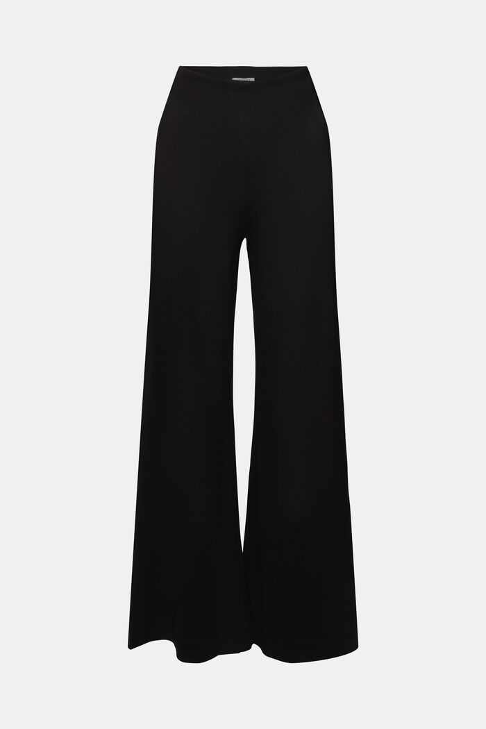 Pantalones de punto con pernera ancha, BLACK, detail image number 7