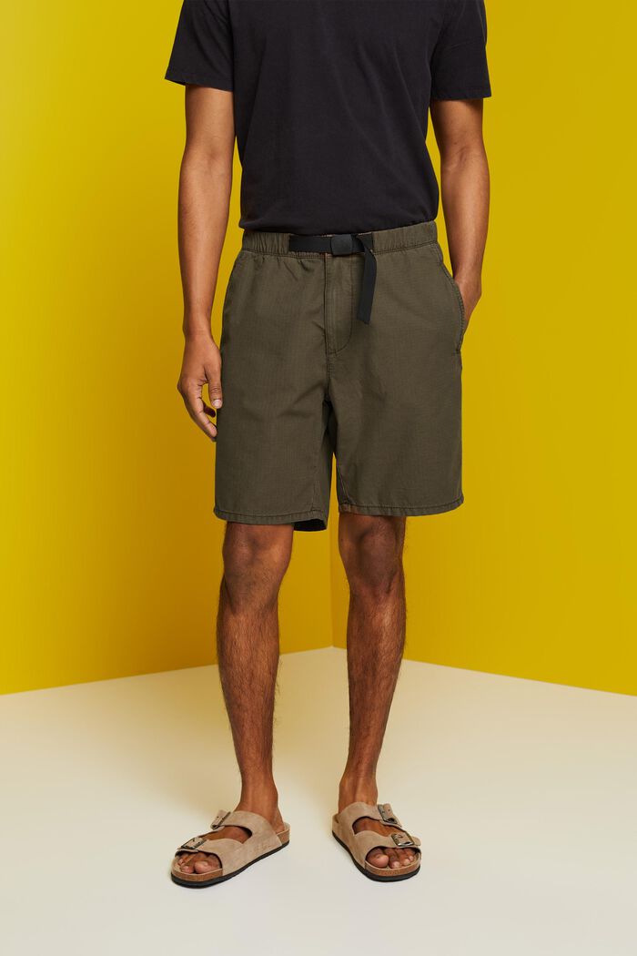Shorts con cordón, KHAKI GREEN, detail image number 0