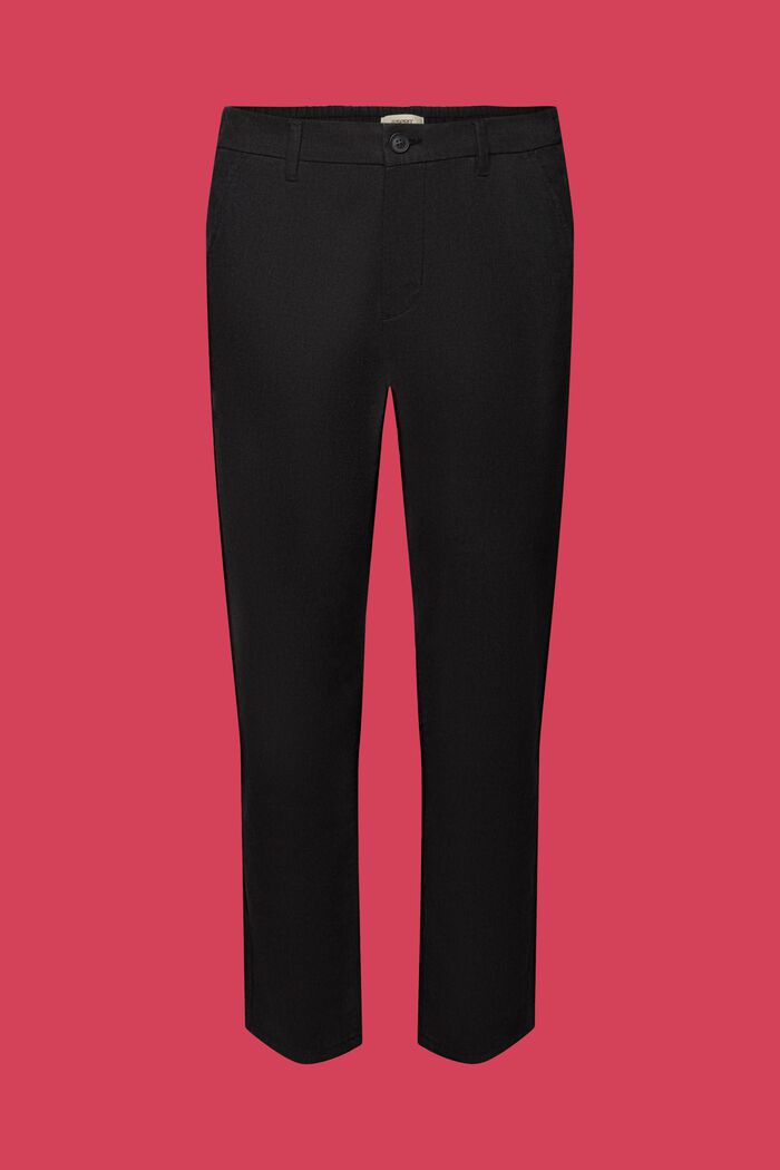Pantalones chinos con acabado cepillado, ANTHRACITE, detail image number 6