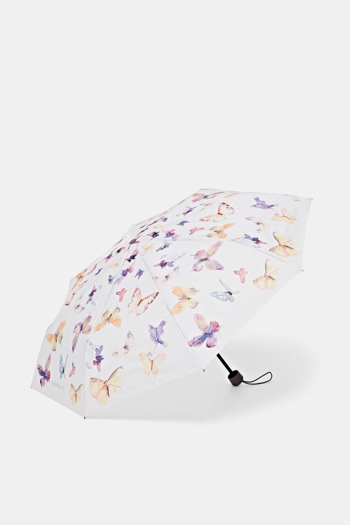 Paraguas plegable con estampado de mariposas, ONE COLOR, detail image number 2