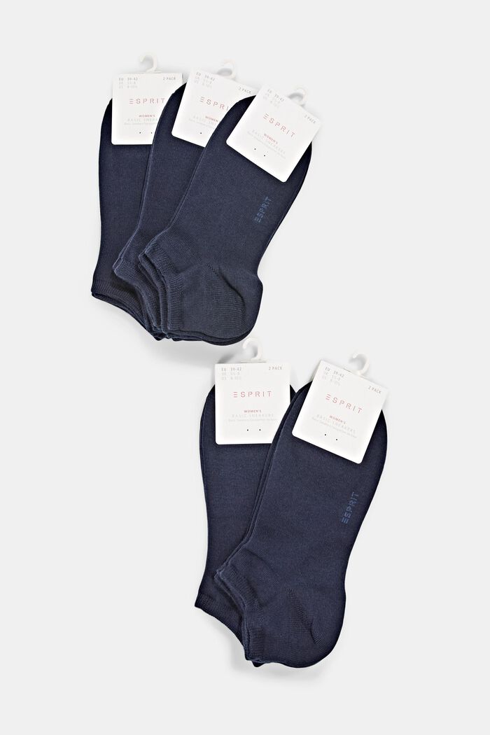 Pack de 10 pares de calcetines para deportivas, mezcla de algodón ecológico, MARINE, detail image number 0