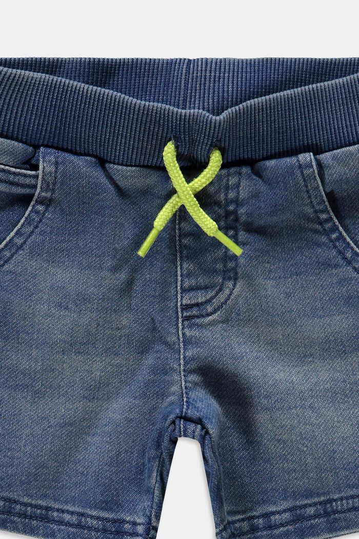 Shorts con cordón en la cintura, BLUE BLEACHED, detail image number 2