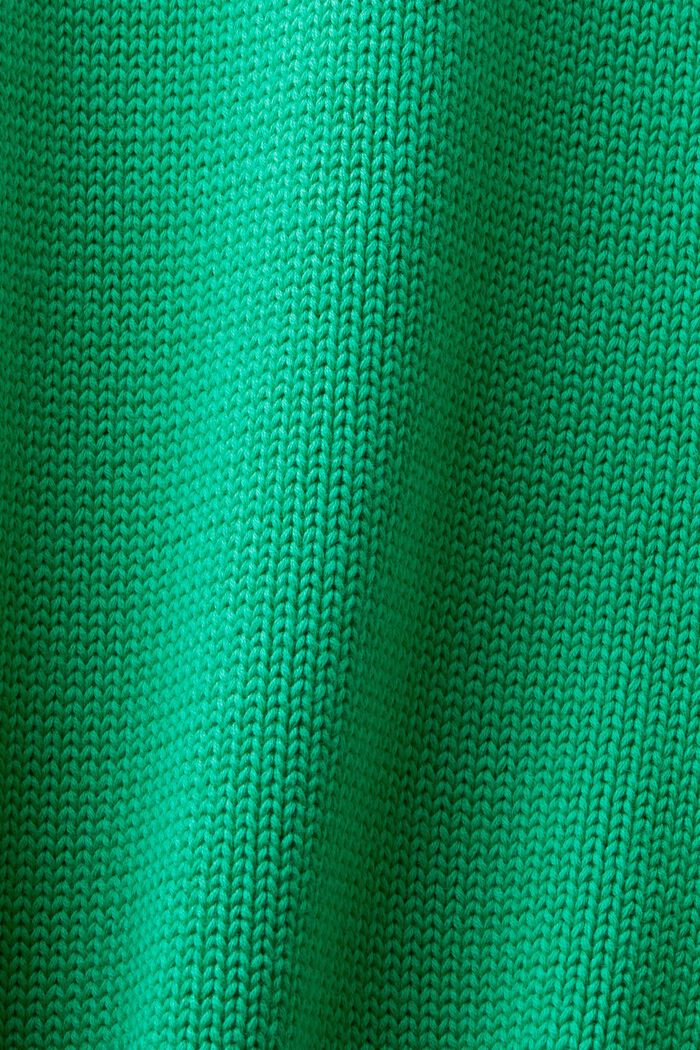 Jersey de algodón con cuello alto, GREEN, detail image number 5