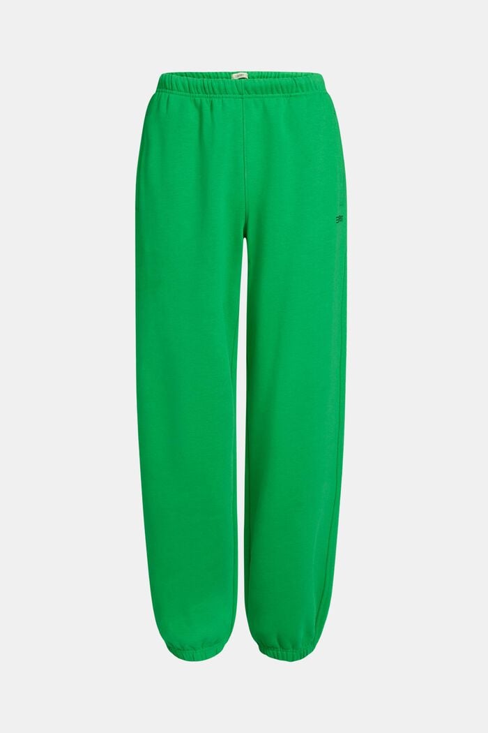 Pantalones de felpa de algodón con logotipo, GREEN, detail image number 6