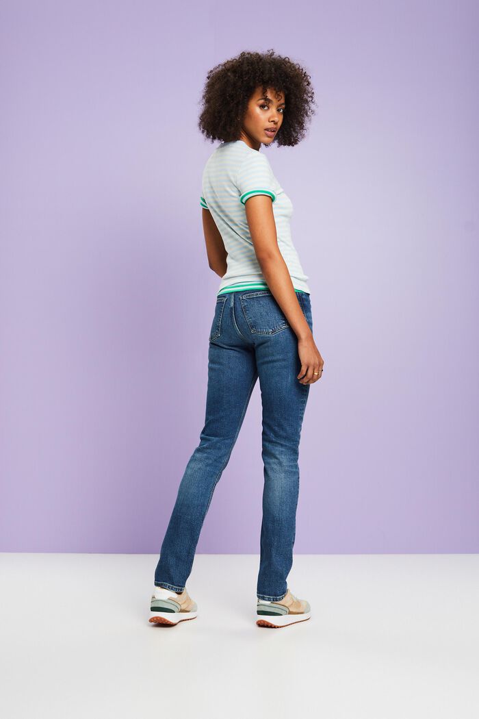 Jeans high-rise retro slim fit, BLUE MEDIUM WASHED, detail image number 3