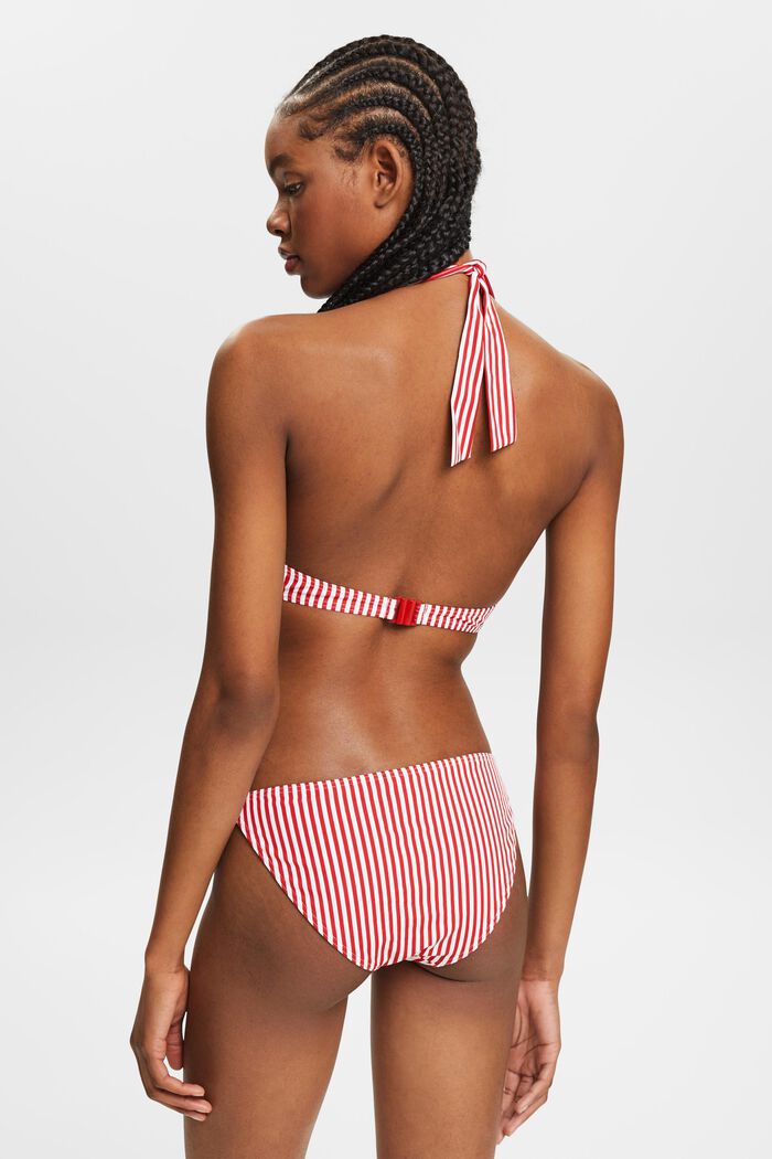 Top de bikini con aros y cuello halter, DARK RED, detail image number 3