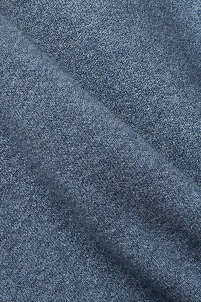 Jersey de punto en una mezcla de lana con cuello alto, GREY BLUE, detail image number 5