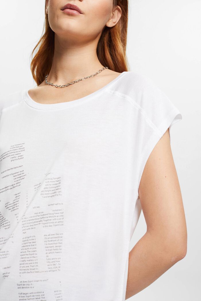 Camiseta con estampado frontal, LENZING™ ECOVERO™, WHITE, detail image number 2