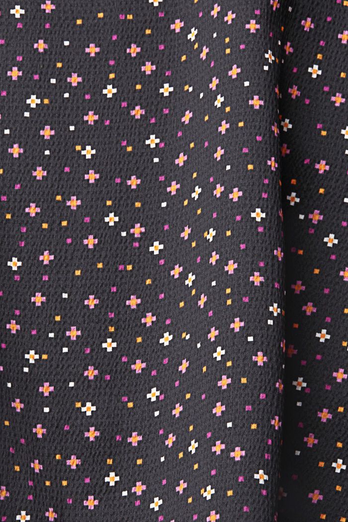 Blusa de satén con textura, BLACK, detail image number 5